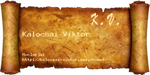 Kalocsai Viktor névjegykártya
